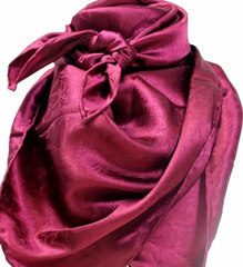 Brown Creek Burgundy Jacquard Silk Wild Rag 44"