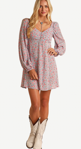 Rock & Roll Floral Mini Dress Women's BWD2R05877