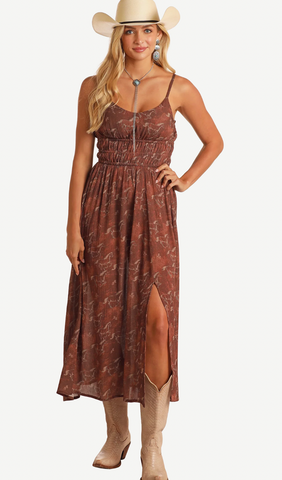 Rock & Roll Horse Print Mini Dress Women's BWD0R05884