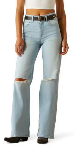 Ariat Women's Tomboy Wide Leg Jean 10060983 Zuma wash