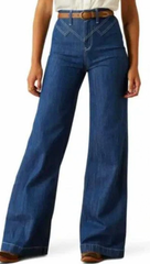 Ariat Women's Ultra High Rise Westie Yoke Wide Leg Jeans - Rinse 10061392