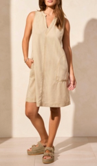 Tribal Vitage Dusty Sand Sleeveless Dress 5788O-5244-3222