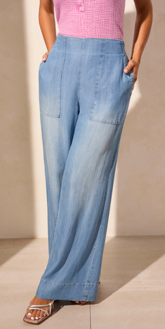 Tribal Flowy Pull On Wide leg Pants Womens 5772O-4954-0364