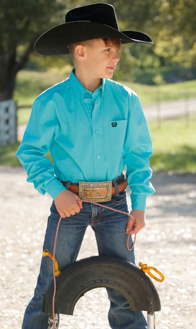 Cinch Button Up L/S Shirt Boy's MTW7060374