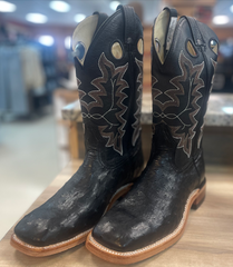 Brahma Black Ostrich Boot Mens 8226-4