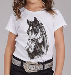 Roper Horse Head T-Shirt Girl's 03-009-0513-2083