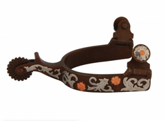 Western Rawhide ANTIQUE COPPER FLOWER SPURS 335757 Ladies