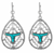 Wyo-Horse Actec Tear Drop Steer Earrings JE461