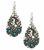 Wyo-Horse Teardrop Horse and Flower Earrings JE441