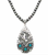 Wyo-Horse Teardrop Horse and Flowers Chain Necklace J441