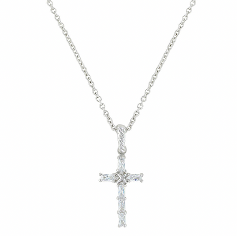 Montana Silversmith Necklace Baguette Cross NC3239