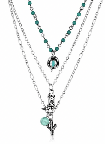 Montana Attitude Jewelry Layer Of The West TQ Necklace ANC6250