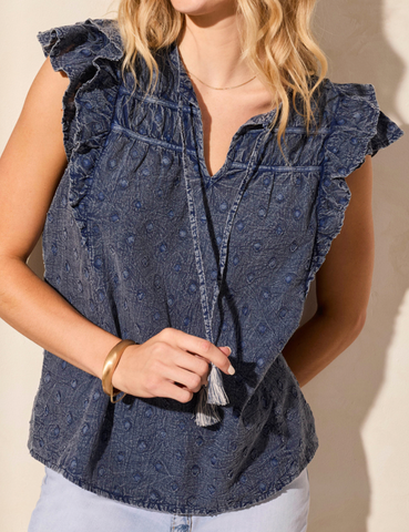 Tribal Jeans Frill Blouse Women’s 5826O-5299-0364