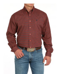 Cinch Mens L/S Shirt Classic Fit MTW1105936 Red