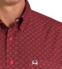 Cinch MENS S/S PRINT ARENA FLEX- RED MTW1704155