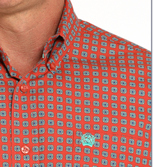 Cinch MENS S/S PRINT - RED MTW1111488