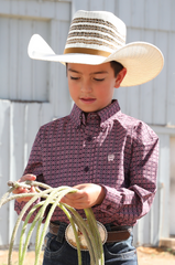 Cinch Button Up L/S Shirt Boy's MTW7060379