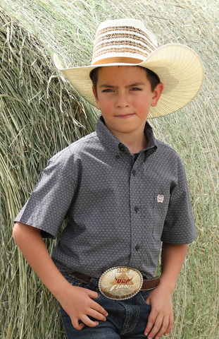 Cinch Button Up S/S Shirt Boy's MTW7140035