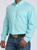 Cinch Button Up Solid Turquoise Shirt Men's  MTW1105923