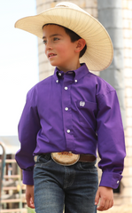 Cinch Button Up L/S Solid Shirt Boy's MTW7060381