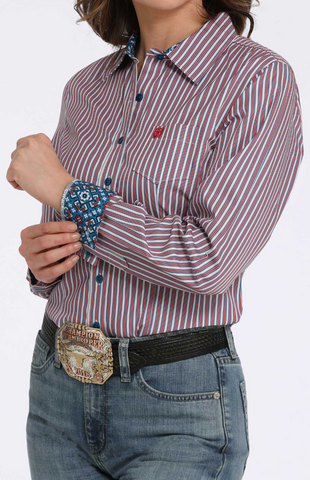 Cinch Button Up L/S Shirt Women's MSW9164249