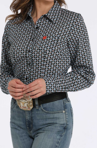 Cinch Button Up L/S Shirt Women's MSW9164248