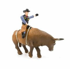 Little Buster Toys Bucking Bull & Rider Brown