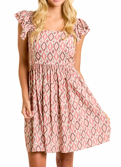 Rock & Roll Aztec Print Mini Dress Women's BWD0R06322
