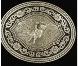 Nocona Bull Rider Silver Buckle 7710