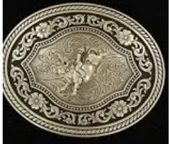 Nocona Bull Rider Silver Buckle 7710