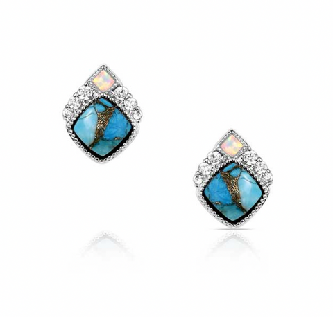 Montana Silversmiths Earrings Crowned Glacier ER6313