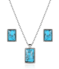 Montana Silversmiths Jewelry Set Rio River Blue JS6312