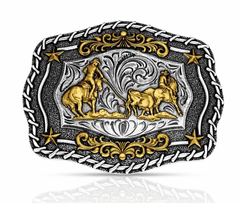 Montana Attitude Buckle Scalloped Team Roper A1061P
