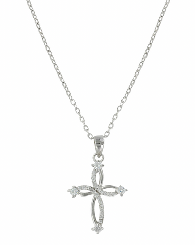 Montana Silversmiths Necklace Silver Twisted Cross NC3883