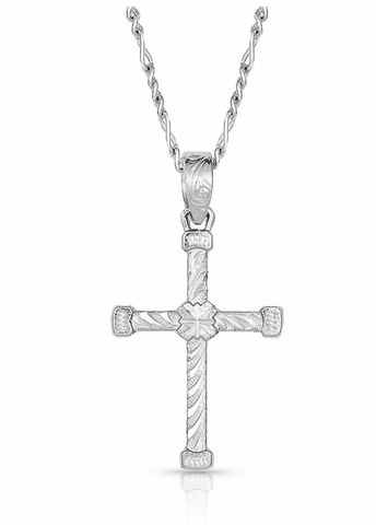 Montana Silversmiths Necklace Ornate Curled Cross NC4915