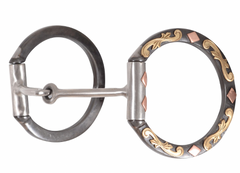 Classic Equine Sherry Cervi Diamond D-Ring Barrel Bit with Smooth Bar BBIT3DDR25SS