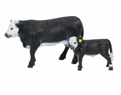 Big Country Toys Black Baldy Cow & Calf 429