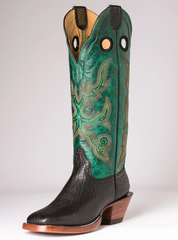 Hondo Black Bulhide Cowboy Boot 3478