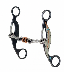 Western Rawhide Metalab Feather Twisted Dog Bone Gag Bit 250028