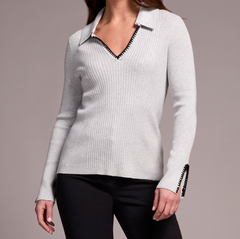 Tribal Jeans Polo Sweater