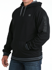 Cinch Black Hoodie W/ Grey Logo Down the Arm MWK1206033