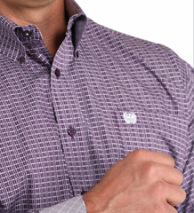 Cinch Men's Classic fit L/S print shirt MTW1105975 PUR