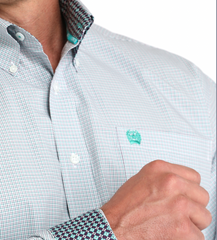 Cinch Men's Classic fit L/S print shirt MTW1105973 WHT