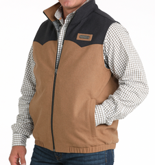 Cinch Men's CC Wooly Vest  Brown/Grey MWV1543014