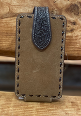 M&F Suede/Tooled Cell Phone Holder
