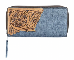 Angel Ranch Denim/Leather Wallet Women's D330011820