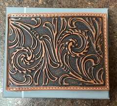 Nocona Tooled Leather Bi-Fold Removable Passcase Wallet N500047308