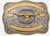 Crumrine Longhorn Head Square Silver/Gold Buckle 3807213
