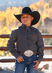Cinch Button Up L/S Shirt Boy's MTW7060396