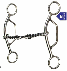 ReinSman Stage B Rosie Gag Twisted Wire Dog Bone Snaffle 330